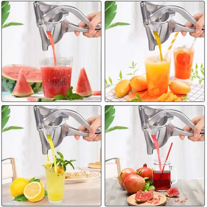 Manual Juice Squeezer, Portable Aluminum Alloy Hand Pressure Juicer